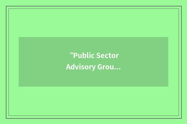 “Public Sector Advisory Group”缩略