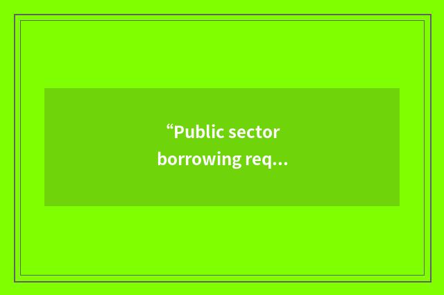 “Public sector borrowing requirement”缩略
