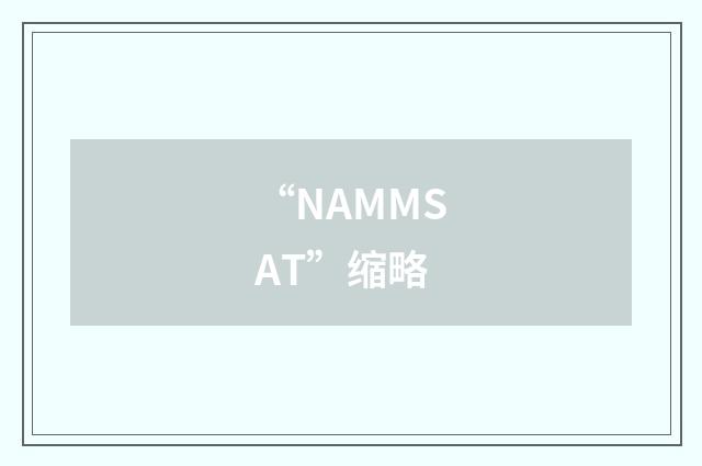 “NAMMSAT”缩略