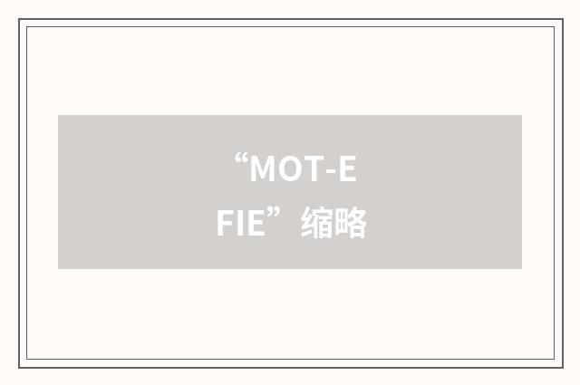 “MOT-EFIE”缩略