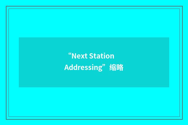 “Next Station Addressing”缩略