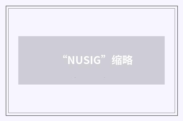 “NUSIG”缩略