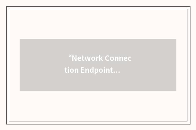 “Network Connection Endpoint”缩略