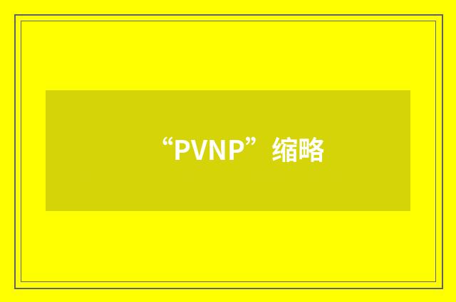 “PVNP”缩略