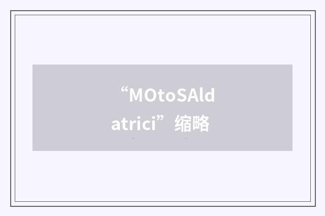 “MOtoSAldatrici”缩略