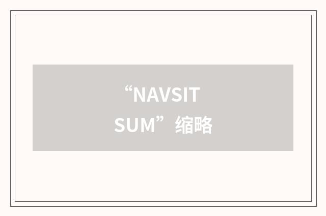 “NAVSITSUM”缩略