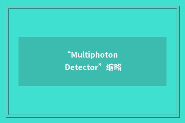 “Multiphoton Detector”缩略