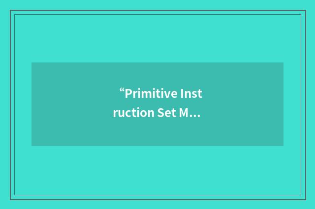 “Primitive Instruction Set Machine”缩略