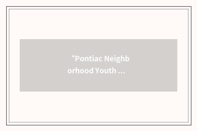 “Pontiac Neighborhood Youth Initiative”缩略