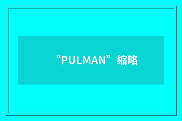 “PULMAN”缩略