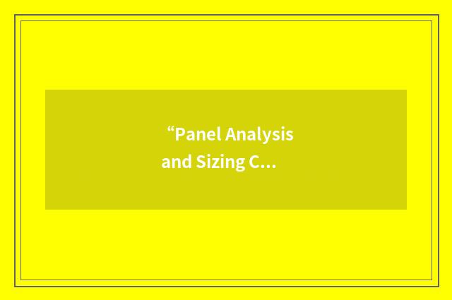 “Panel Analysis and Sizing Code”缩略