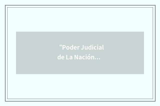 “Poder Judicial de La Nación”缩略
