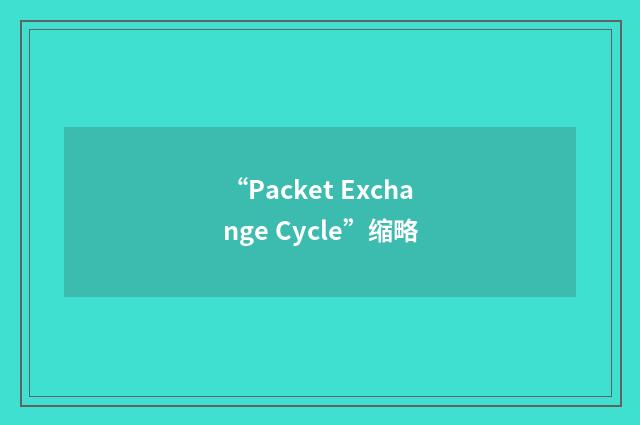“Packet Exchange Cycle”缩略
