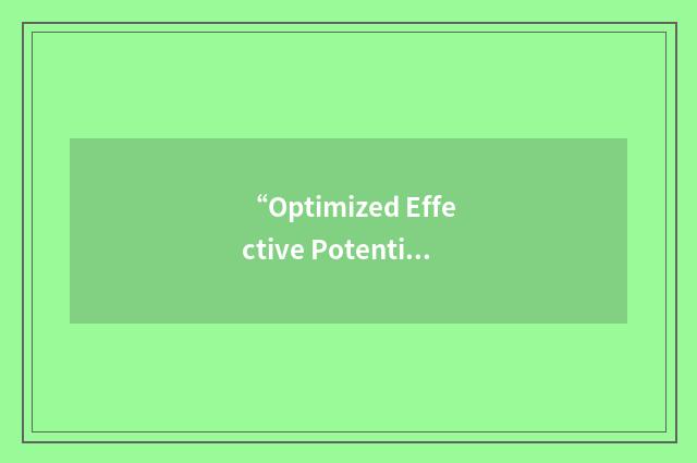 “Optimized Effective Potential Self-Interaction Correction”缩略