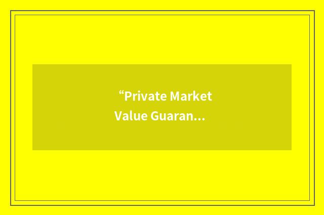 “Private Market Value Guarantee”缩略