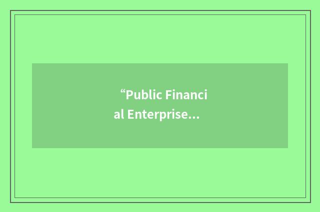 “Public Financial Enterprises Agency”缩略