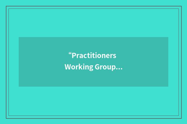 “Practitioners Working Group”缩略