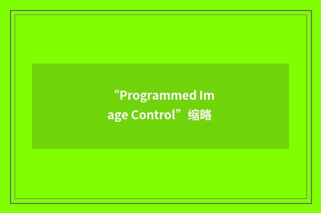“Programmed Image Control”缩略