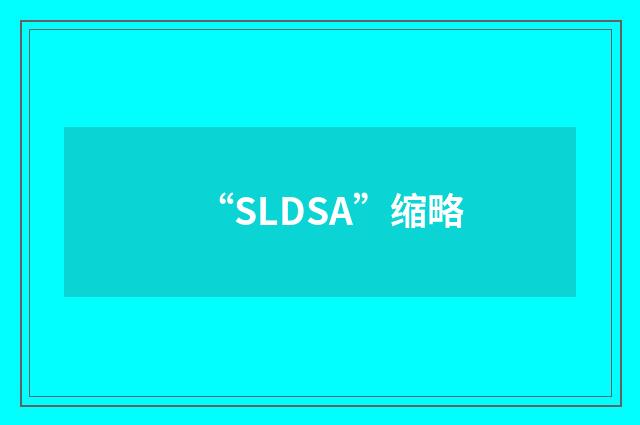 “SLDSA”缩略