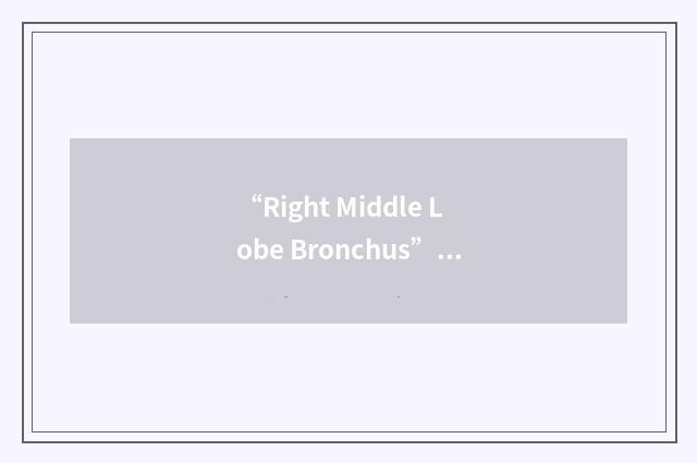 “Right Middle Lobe Bronchus”缩略