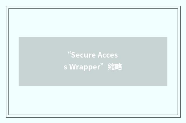 “Secure Access Wrapper”缩略