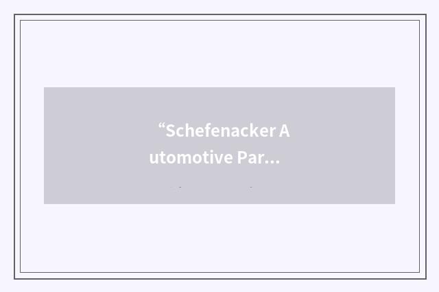 “Schefenacker Automotive Parts Ungarn”缩略