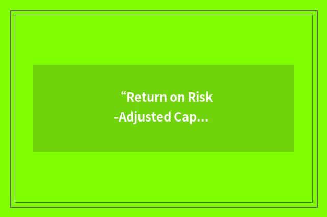 “Return on Risk-Adjusted Capital”缩略
