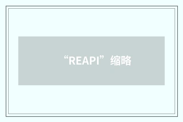 “REAPI”缩略