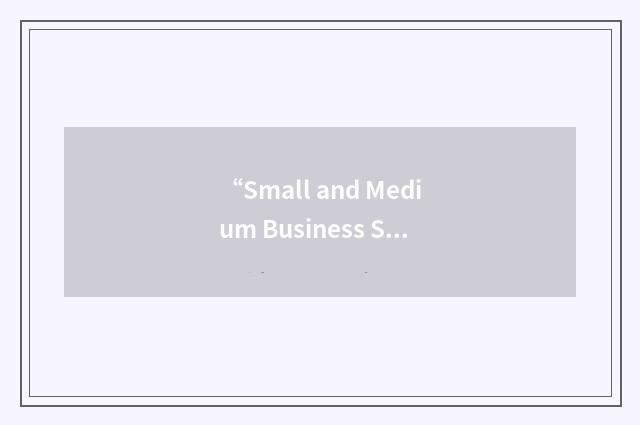 “Small and Medium Business Solutions”缩略