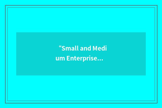 “Small and Medium Enterprise Center”缩略