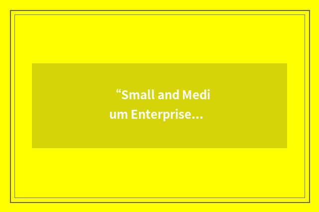 “Small and Medium Enterprises Development Agency of Nigeria”缩略