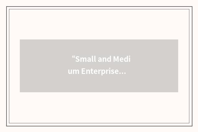 “Small and Medium Enterprises Working Group”缩略
