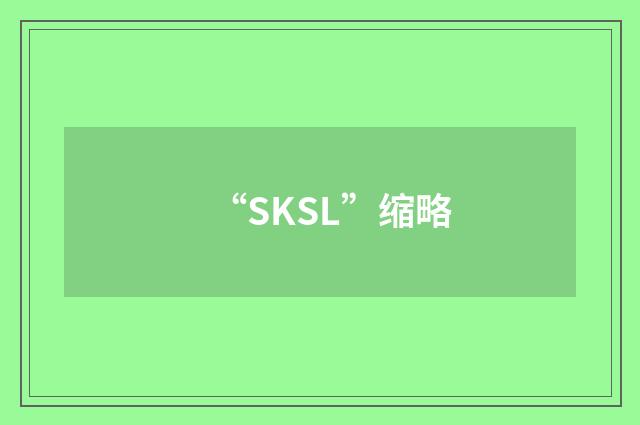 “SKSL”缩略