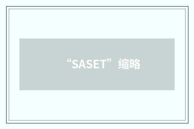 “SASET”缩略