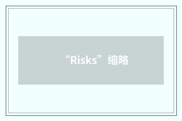 “Risks”缩略
