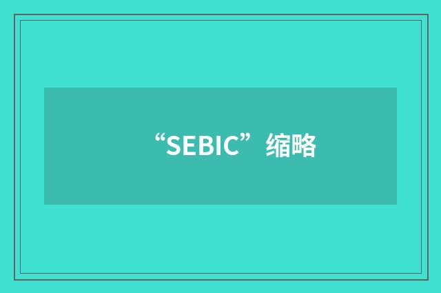 “SEBIC”缩略