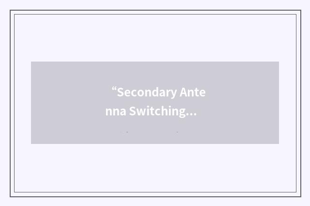 “Secondary Antenna Switching Device”缩略