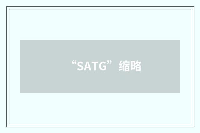 “SATG”缩略