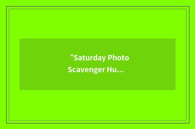 “Saturday Photo Scavenger Hunt”缩略