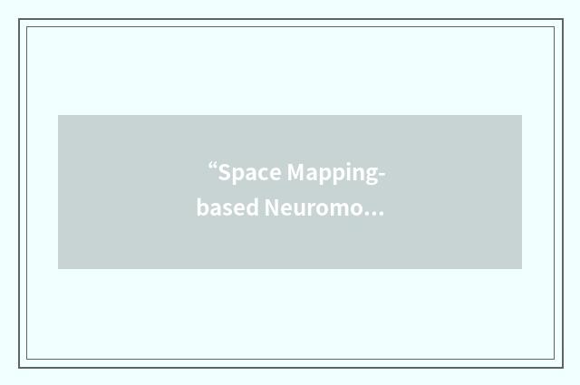 “Space Mapping-based Neuromodeling”缩略