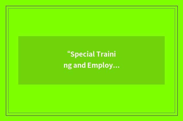 “Special Training and Employment Assistance for Disadvantaged Youth”缩略