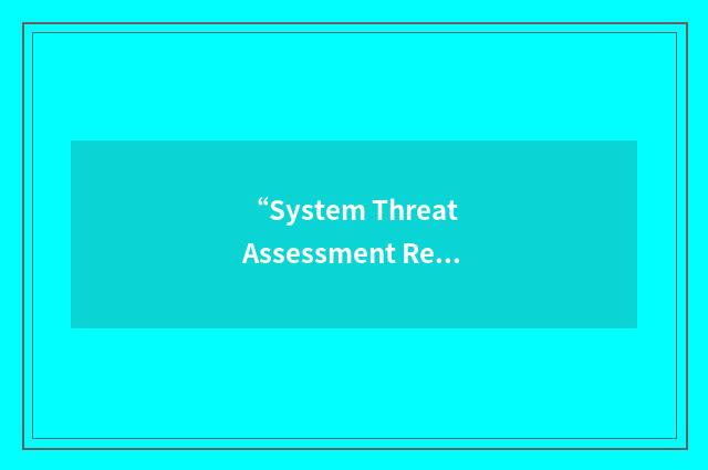 “System Threat Assessment Report”缩略