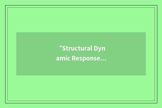 “Structural Dynamic Response Analysis Code”缩略