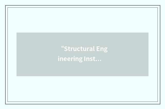 “Structural Engineering Institute of the American Society of Civil Engineers”缩略