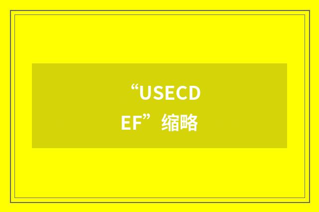 “USECDEF”缩略