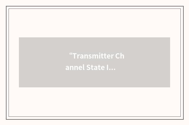 “Transmitter Channel State Information”缩略