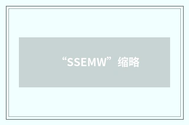 “SSEMW”缩略