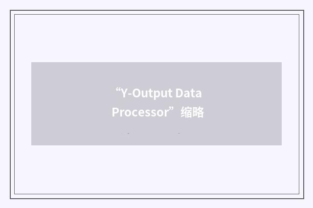 “Y-Output Data Processor”缩略