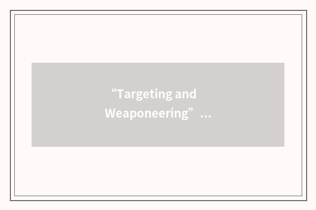 “Targeting and Weaponeering”缩略