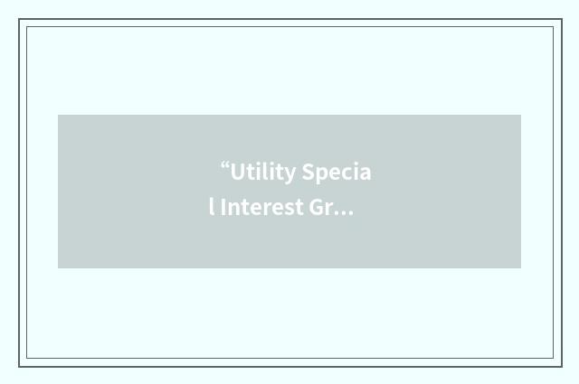 “Utility Special Interest Group”缩略